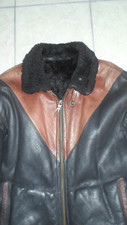 RUDE Herren Jacke Pilotenjacke Fliegerjacke Lammfelljacke Aviator Größe L 52 54
