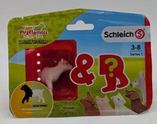 Schleich Puzzlemals Farm World Serie 1 Zufall Katze Schaf Hund Schwein Kuh NEU