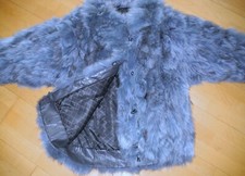 Pelz Jacke Mantel ECHT FELL Blaufuchs Polarfuchs warm Winter 40 42 44 L XL 2XL