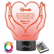 Personalisierte LED Herz Lampe Geschenk Liebe