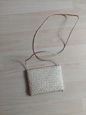 Umhängebeutel Tasche Bast Vintage Tabakbeutel