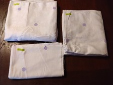 3 Stoff Reste Damast Flieder Lila Jacquard Baumwolle 360x120 220x120 150x120 cm