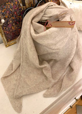 Kurt Kölln Zwillingsherz Dreieckstuch Schal Kaschmir Natur Neu