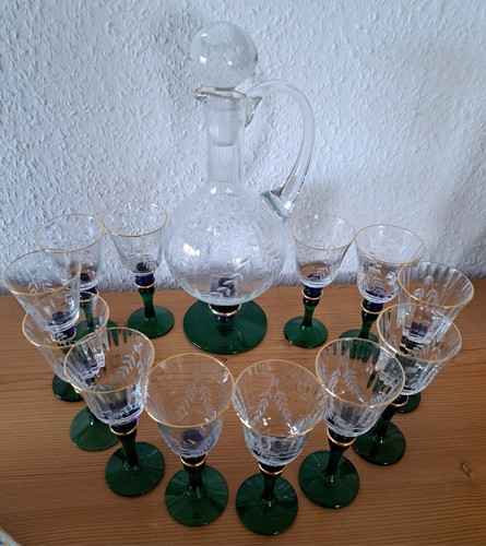 Likörservice karaffe und 12 - karaffe,