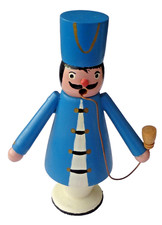 Räuchermann, Bergmann, blau weiß mit Hut & Pfeife, H: 18 cm Räuchermännchen