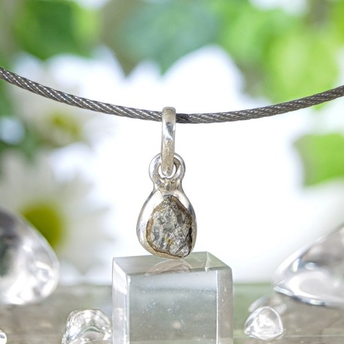 Rohdiamant anhänger silber - rohdiamant,
