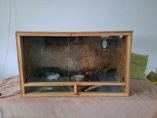 Holzterrarium OSB Holz  100x60x60cm inkl. Heat Panel und Lampe etc.