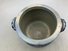 Schmalztopf Mittelgr. Käsetopf Steingut Krauttopf Tontopf Blaugrau Super Erhalt