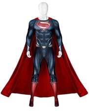 Cosplay Superman Man* of Steel Jumpsuits Robe Clark Kent Bodysuit Zentai Costume