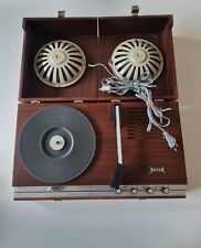Stereo Plattenspieler Vintage 80er Jahre Holz Poliert 3 Teilig 