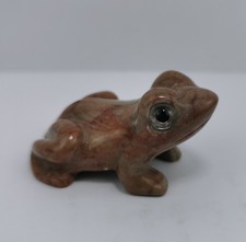 Frosch Kröte Deko Figur aus eldlem Stein glänzend