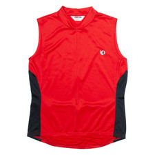 OPEARL IZUMI Radsport Damen Trikot rot ärmellos 1/2 Zip XL