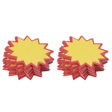 Blanko-Verkaufsschilder mit Stern-Design, 50 x 70mm Preisauszeichnung, 200 Stück