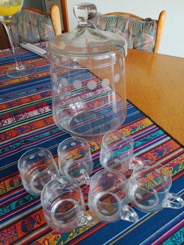 Bowleset mit gläsern 70er - bowleset,