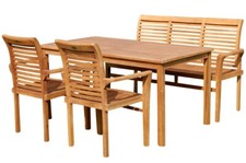 ECHT TEAK XL Gartengarnitur