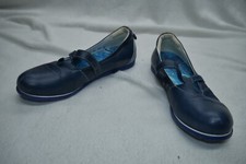 THINK! Damen Sommer Comfort Schuhe Sandalen Klett mit Einlagen 39,5 Leder Blau