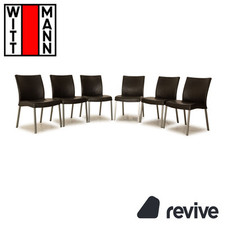 6er Garnitur Wittmann Times Leder Stuhl Dunkelbraun Esszimmer