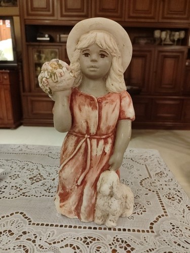 Vintage kunststein figur - vintage,