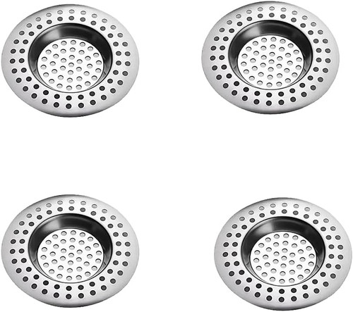 Abflusssieb edelstahl 4er - edelstahl, set