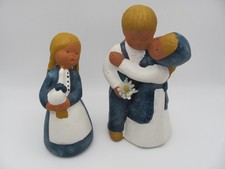 Jullar Figuren Pärchen + Mädchen mit Gans Made in Spain Keramik-Höhe 21+17cm