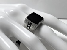 Buddha to Buddha  Siegelring mit Onyx - 925er Sterling Silber - W 18 -