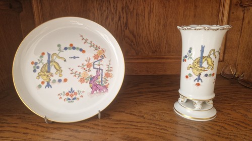 Meissner füsschenvase und - füsschenvase,