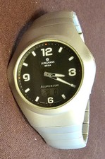 JUNGHANS DUAL TIME ALUMINIUM MEGA RADIO CONTROLLED DCF-77 WR 5 BAR Armbanduhr