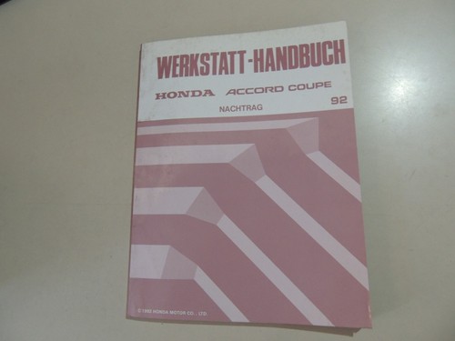 Werkstatthandbuch nachtrag - werkstatthandbuch,