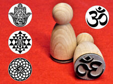 Om Sri Yantra Hand der Fatima Torusblume Stempel einzeln oder Set 30mm bis 60mm 