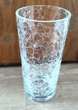 Vase Blumenvase Zylindervase Crystal Crackle Glas Bruchglas Eis Frozen Glas 70ig