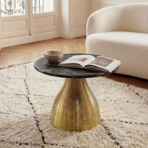 Couchtisch 60cm marmor platte - marmor,