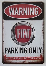 FIAT PARKING ONLY Vintage