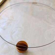 Niessing Lamellenkugel 750 Roségold mit Niessing Schnur in Weissgold 750