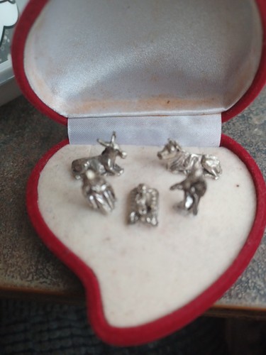 Miniatur silber krippe - silber,