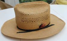 BAILEY U-ROLLIT Western Hut mit Zierband 55 cm Stroh neuwertig