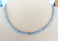 Labradorit  Edelstein  Kette , 4mm linsen 45 cm, 925/Silber Verschluss  ( PKV-8)