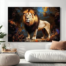 Leinwand bild löwe tiere - leinwand,