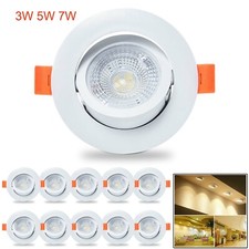 Mini Schwenkbar Led Einbaustrahler 230V Flach Warmweiß 3W 5W 7W Spot Deckenlampe