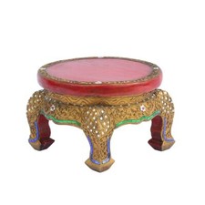 Opiumtisch Rund Spiegelsteine