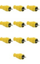10 x Schuko Stecker Vollgummi