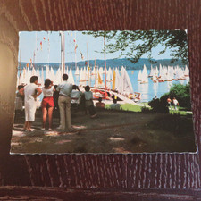 alte AK Starnbergersee, Segelboot, Segelregatta, Starnberg, 1955
