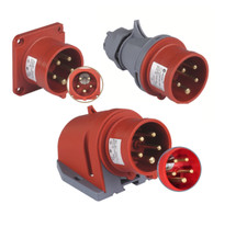 CEE Stecker mit Phasenwender 5-polig Wandstecker Einbaustecker 32A 16A IP44 400V