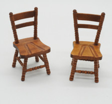 2x Stuhl mit gedrechselten Beinen für Puppenstube