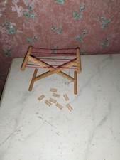 Nostalgie Wäscheständer mit Klammern-Puppenhaus-Puppenstube