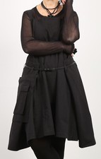 Rundholz DIP Trägerkleid mit großer Tasche Schwarz Gr XL