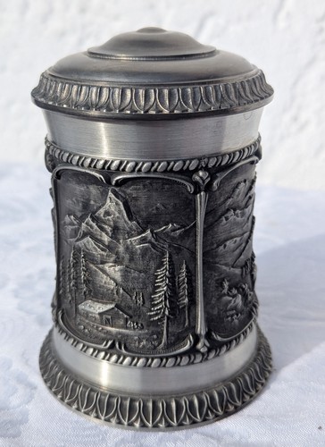 Zinn becher mit deckel - becher,