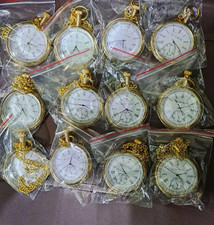 Handgefertigte Elgin Vintage Pocket Sammlerstück Antik Messing Taschenuhr LOT...