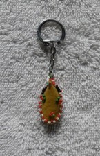 Schlüsselanhänger Indianer kleiner Schuh "MOKASSIN" mit Perlen  / Sammlerstück