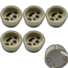 5x GU10 Fassung Sockel Keramik