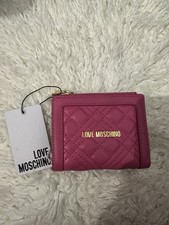 Love Moschino Geldbeutel Portemonnaie Klein Pink Gold Fuchsia Geldbörse NEU
